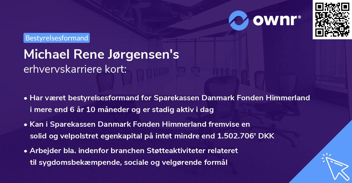 Michael Rene Jørgensen's erhvervskarriere kort