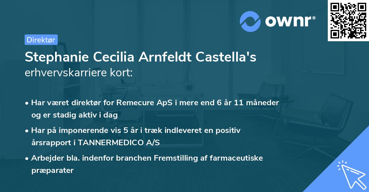 Stephanie Cecilia Arnfeldt Castella's erhvervskarriere kort
