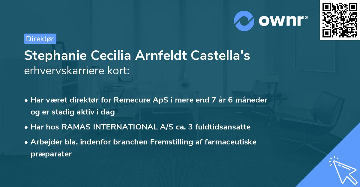 Stephanie Cecilia Arnfeldt Castella's erhvervskarriere kort