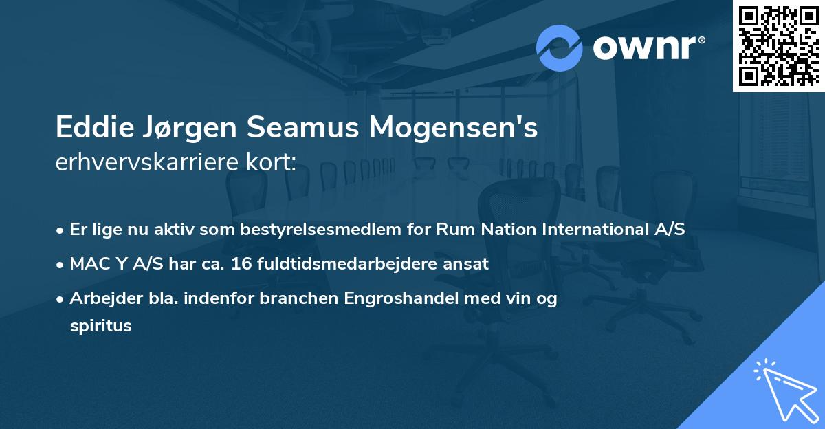 Eddie Jørgen Seamus Mogensen's erhvervskarriere kort