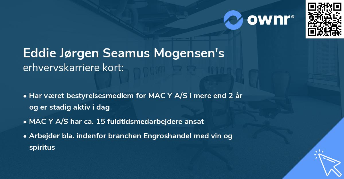 Eddie Jørgen Seamus Mogensen's erhvervskarriere kort