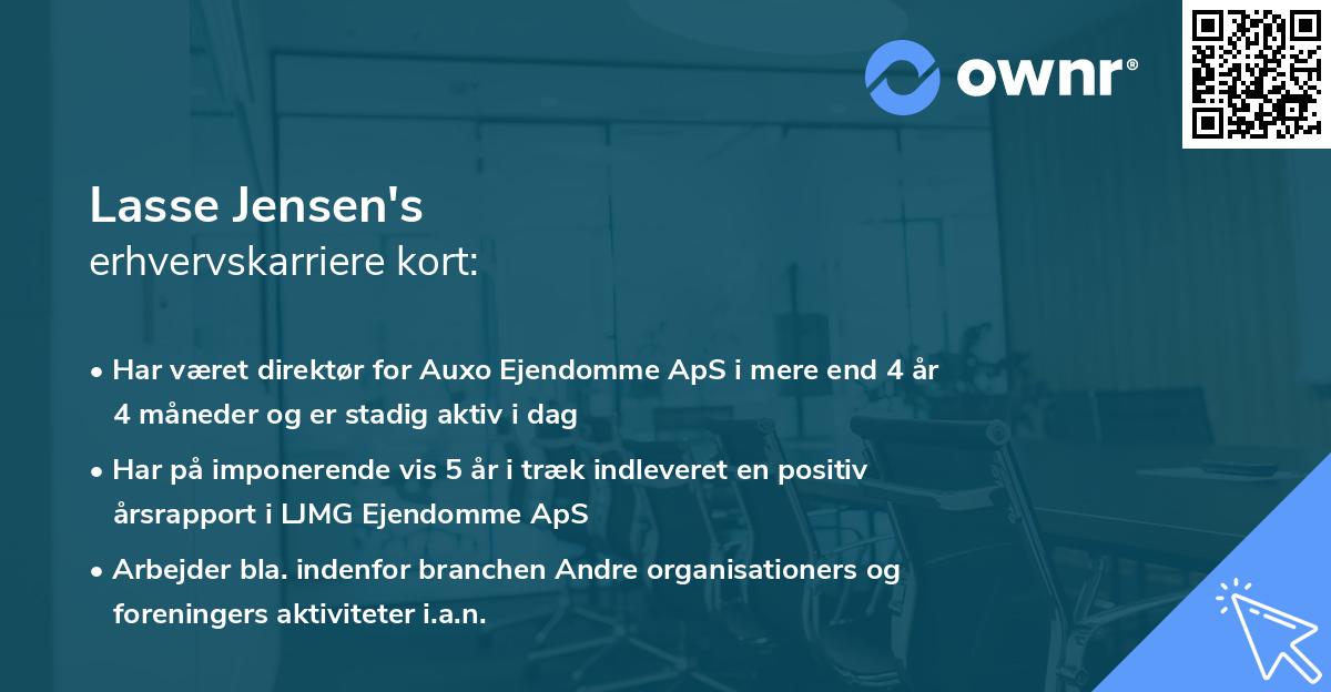 Lasse Jensen's erhvervskarriere kort