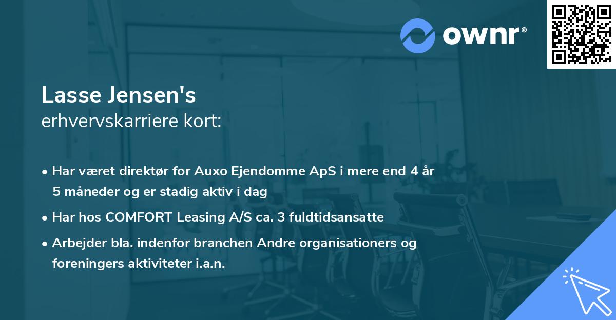 Lasse Jensen's erhvervskarriere kort
