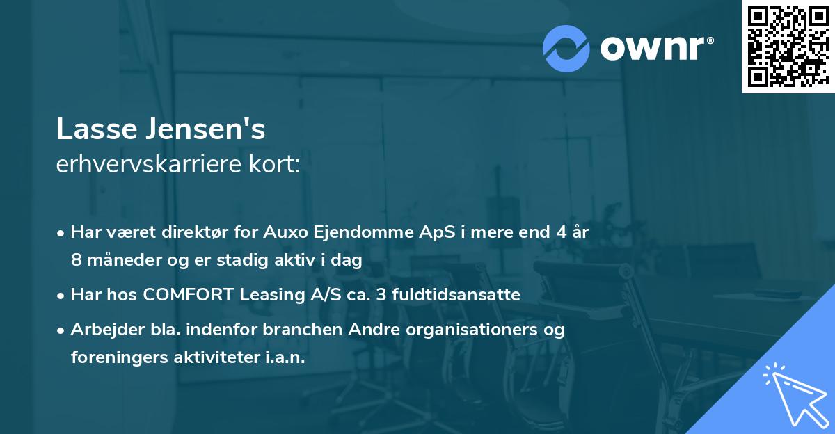 Lasse Jensen's erhvervskarriere kort