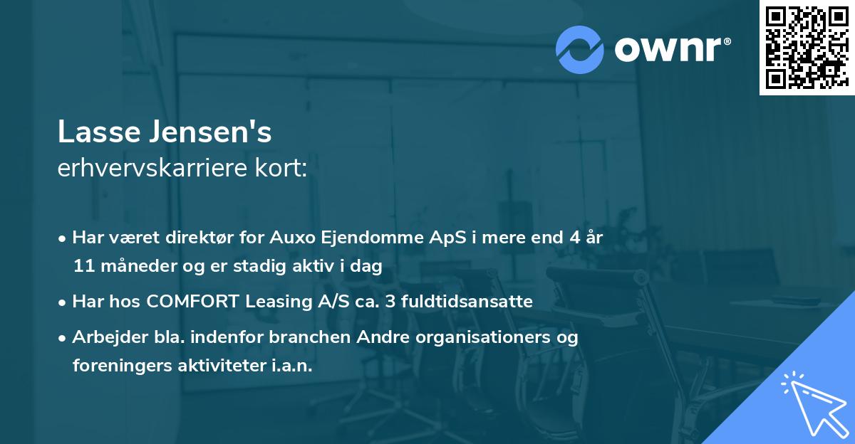 Lasse Jensen's erhvervskarriere kort