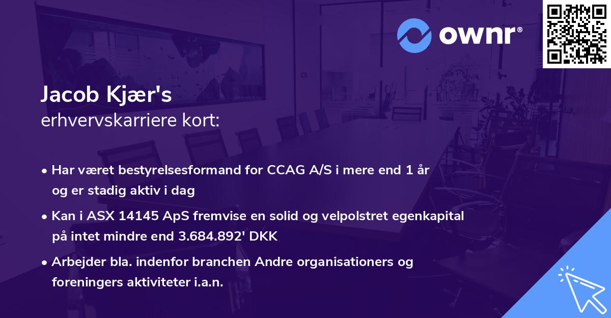 Jacob Kjær's erhvervskarriere kort