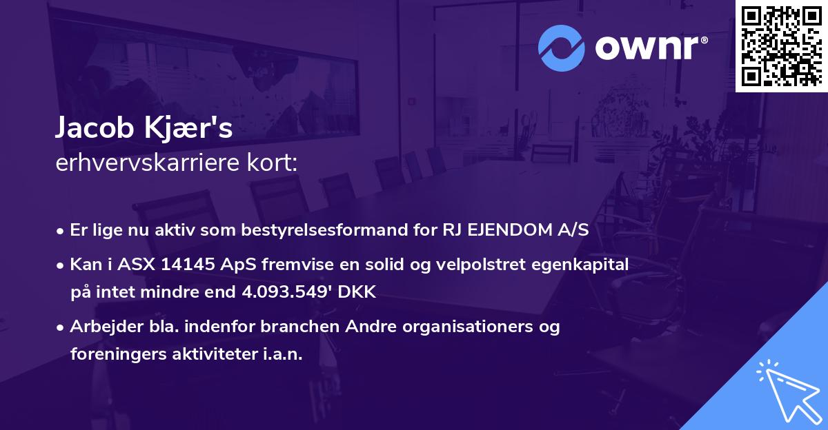 Jacob Kjær's erhvervskarriere kort