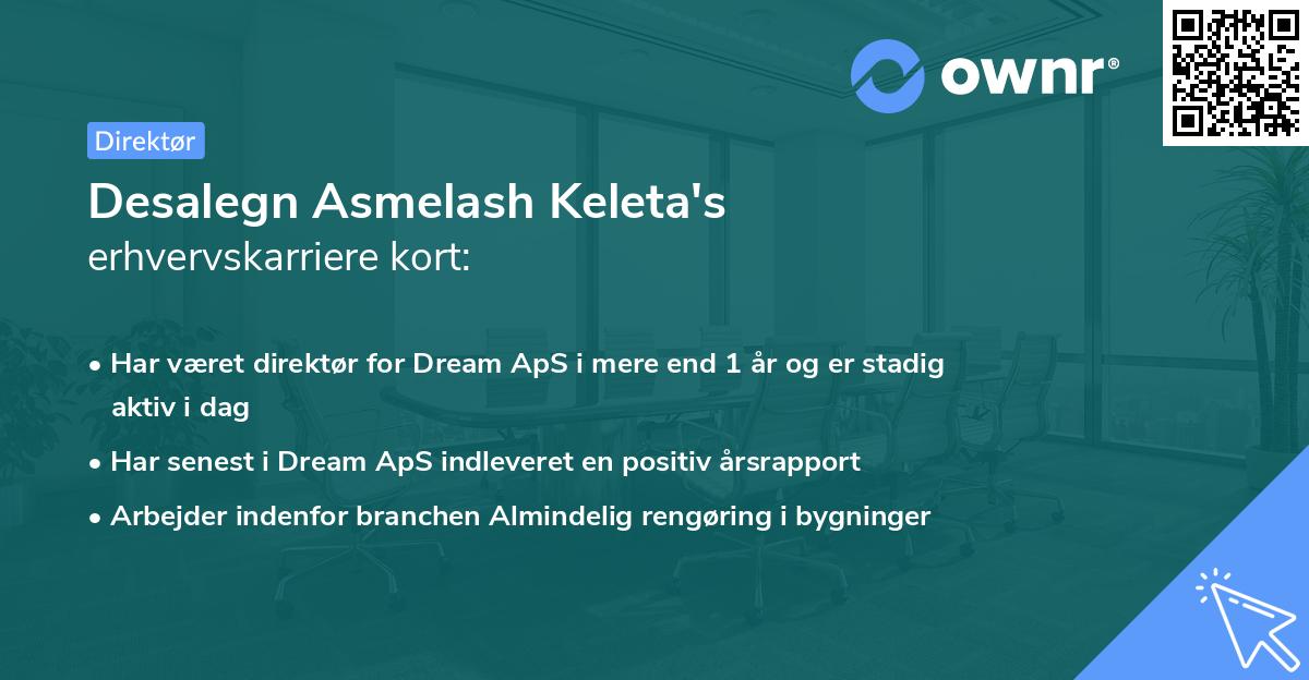 Desalegn Asmelash Keleta's erhvervskarriere kort