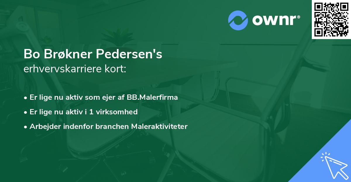 Bo Brøkner Pedersen's erhvervskarriere kort