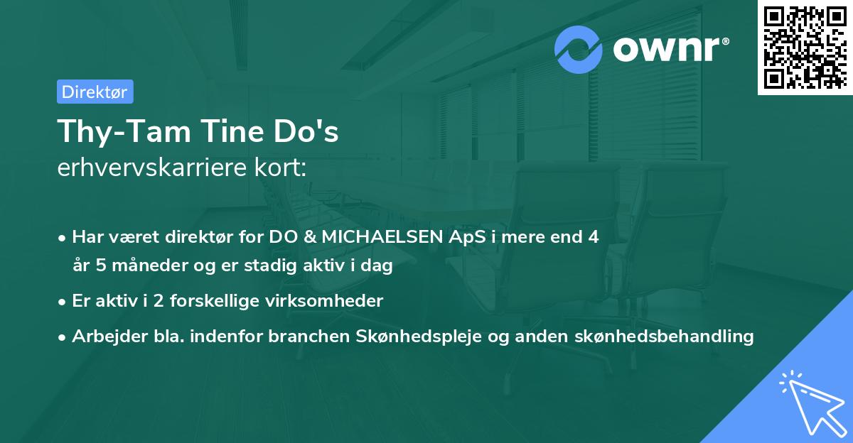 Thy-Tam Tine Do's erhvervskarriere kort