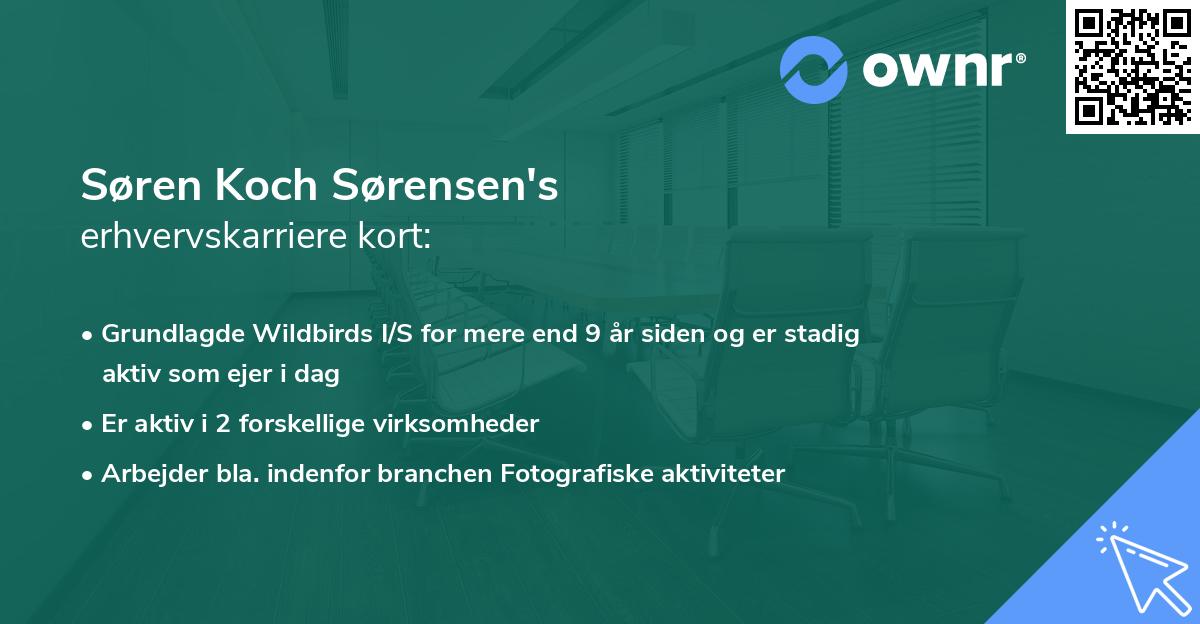 Søren Koch Sørensen's erhvervskarriere kort