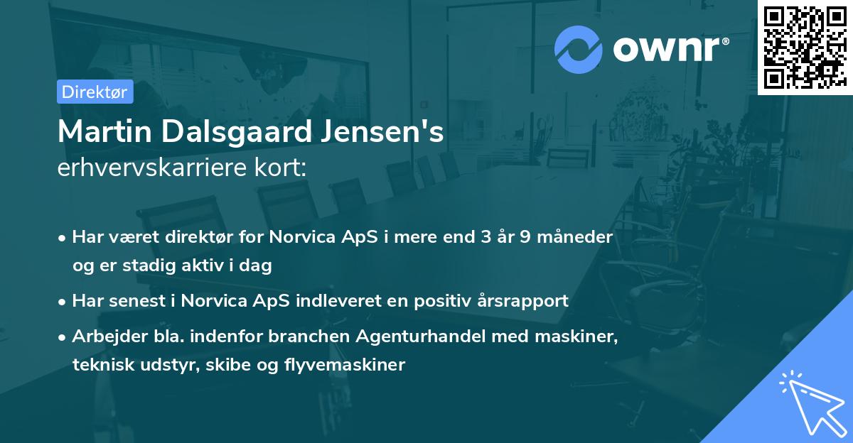 Martin Dalsgaard Jensen's erhvervskarriere kort