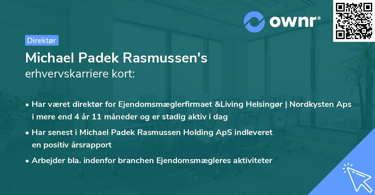 Michael Padek Rasmussen's erhvervskarriere kort