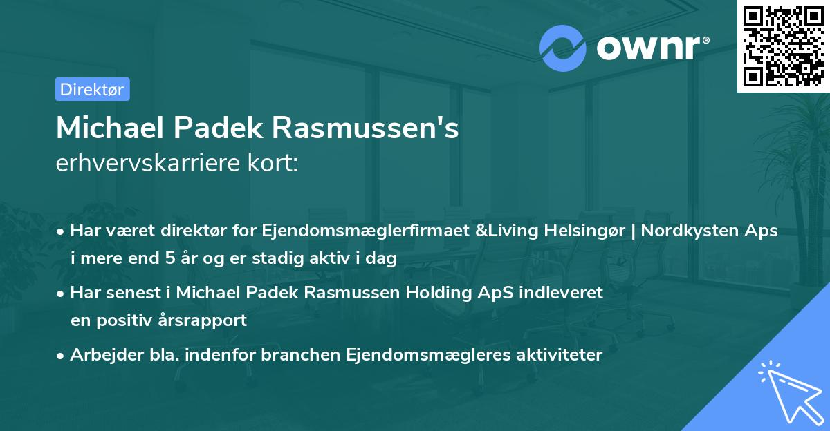 Michael Padek Rasmussen's erhvervskarriere kort