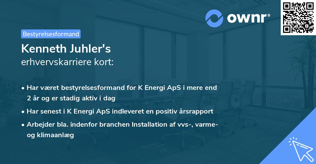 Kenneth Juhler's erhvervskarriere kort