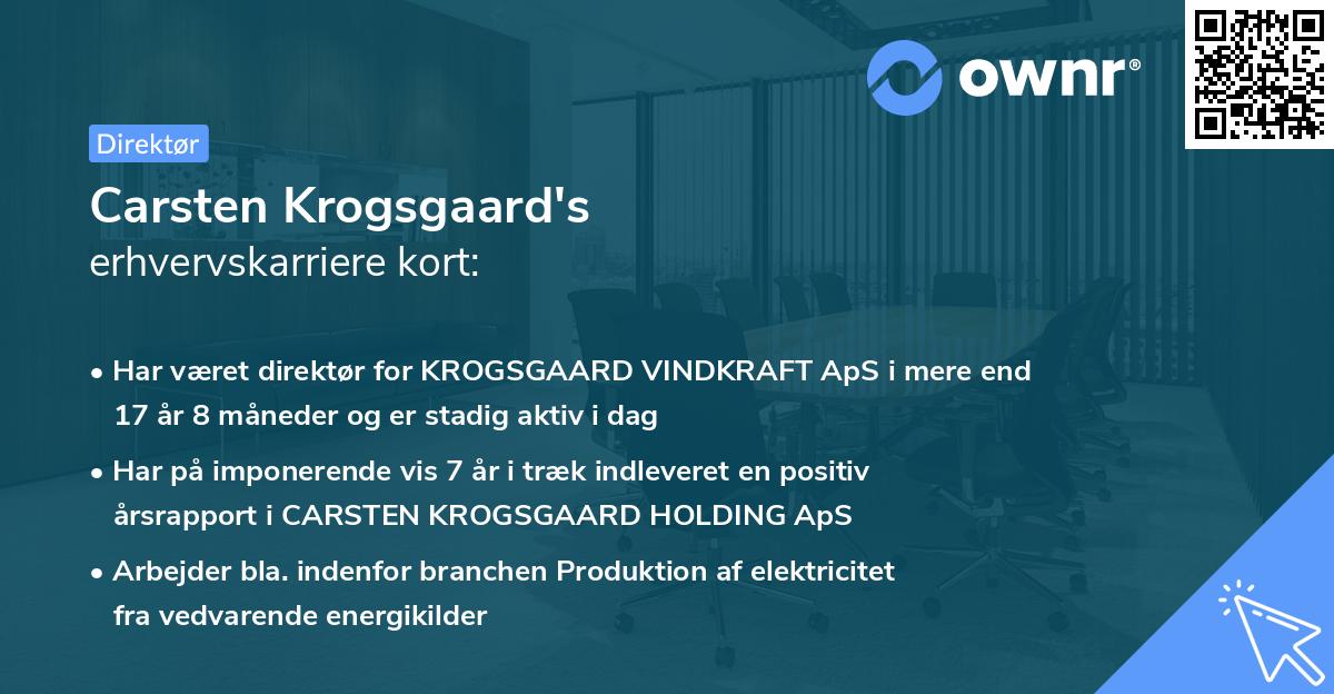 Carsten Krogsgaard's erhvervskarriere kort