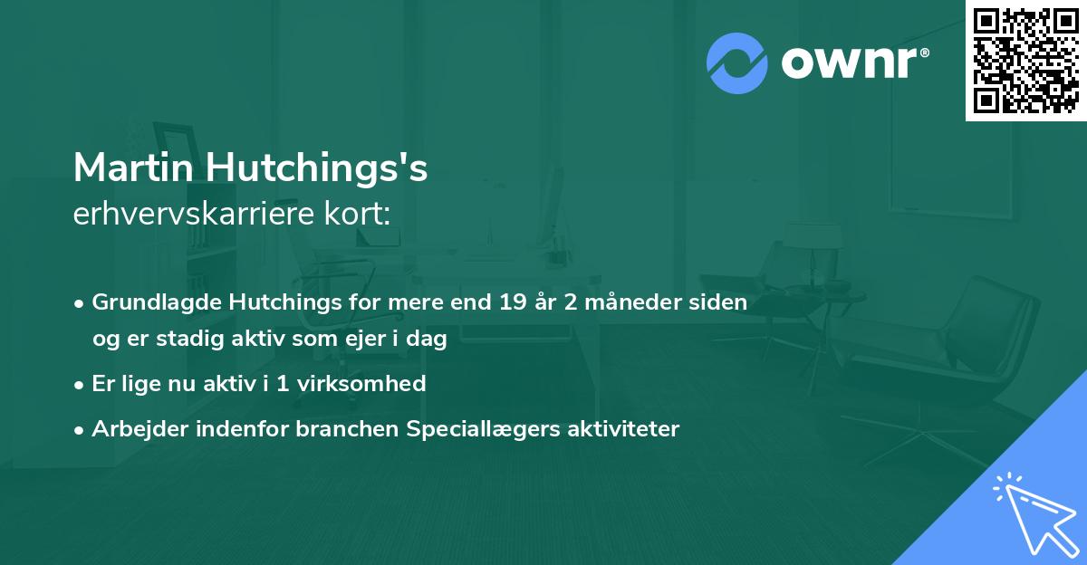 Martin Hutchings's erhvervskarriere kort