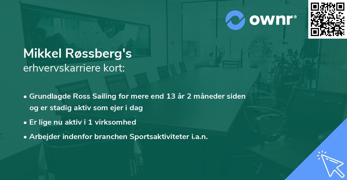 Mikkel Røssberg's erhvervskarriere kort