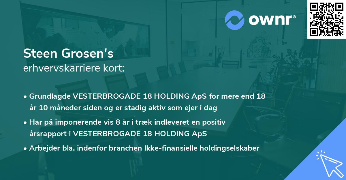 Steen Grosen's erhvervskarriere kort