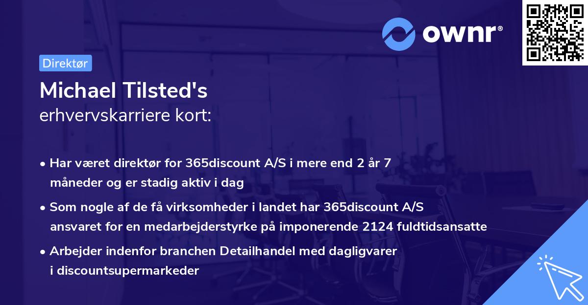 Michael Tilsted's erhvervskarriere kort