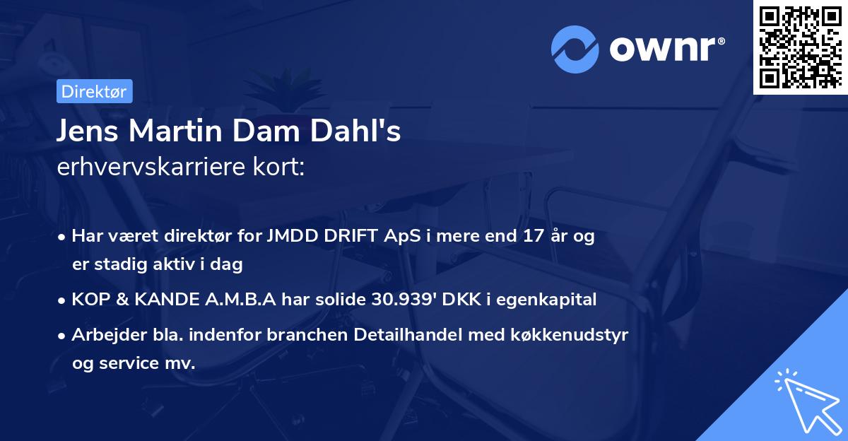 Jens Martin Dam Dahl's erhvervskarriere kort
