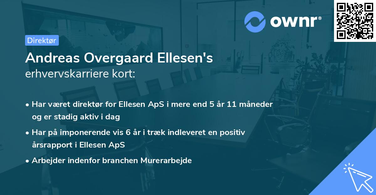 Andreas Overgaard Ellesen's erhvervskarriere kort