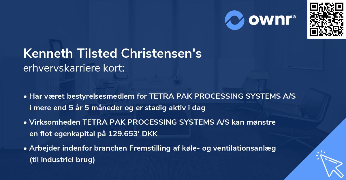 Kenneth Tilsted Christensen's erhvervskarriere kort