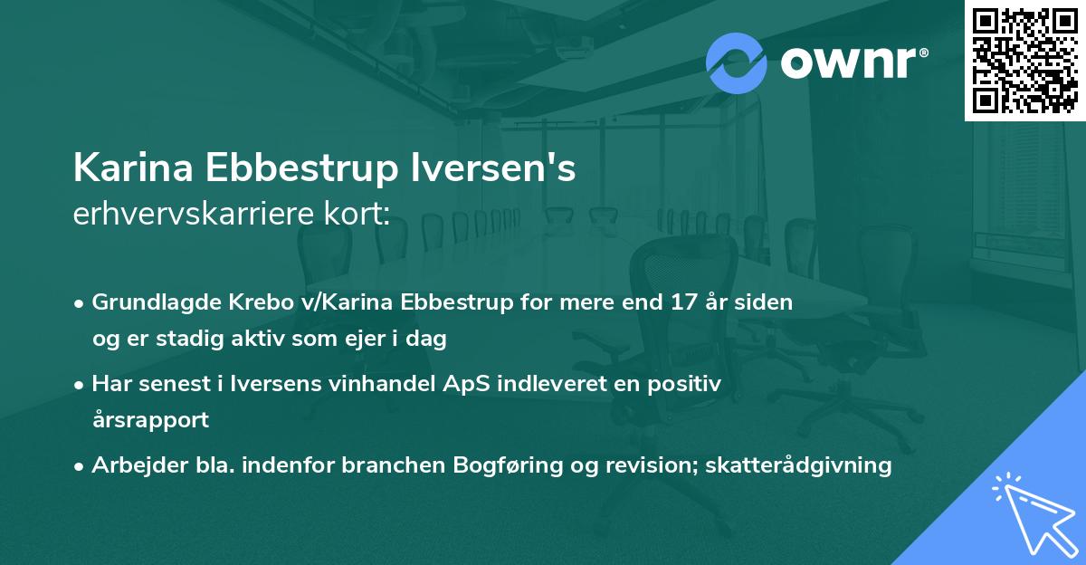 Karina Ebbestrup Iversen's erhvervskarriere kort