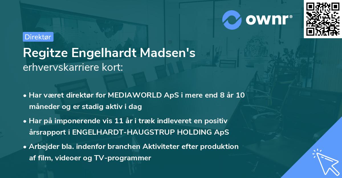Regitze Engelhardt Madsen's erhvervskarriere kort