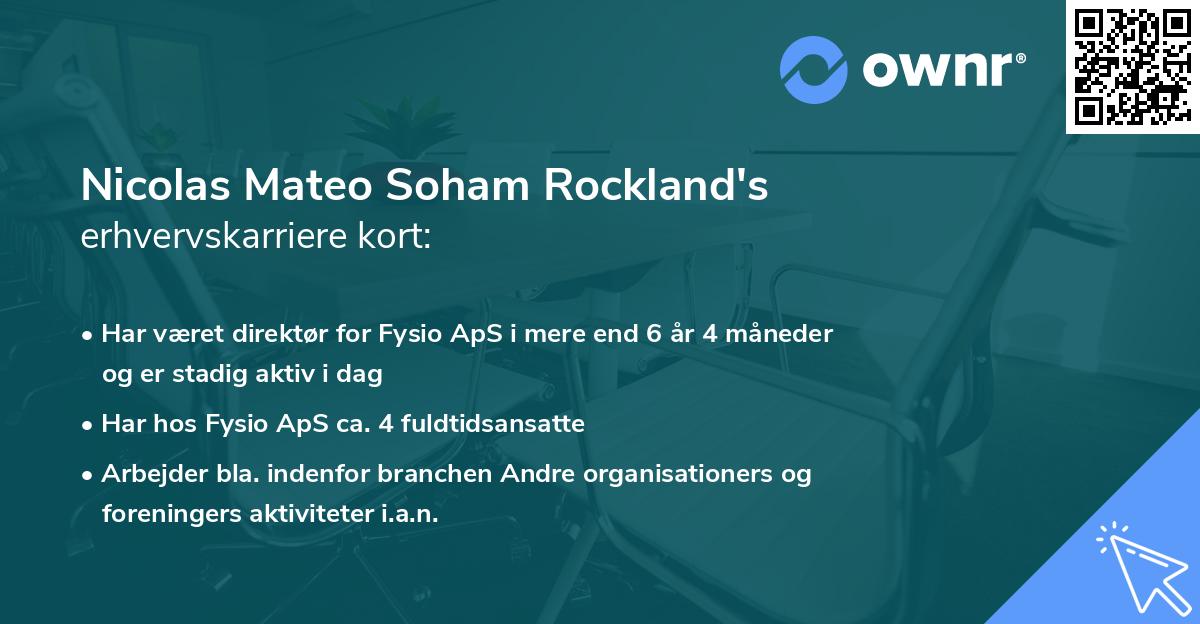 Nicolas Mateo Soham Rockland's erhvervskarriere kort