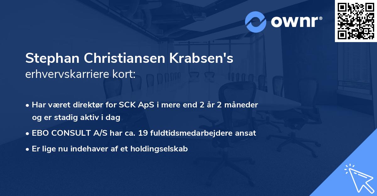 Stephan Christiansen Krabsen's erhvervskarriere kort