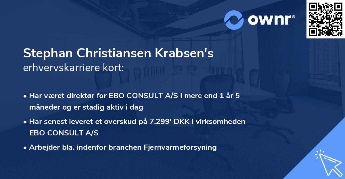 Stephan Christiansen Krabsen's erhvervskarriere kort