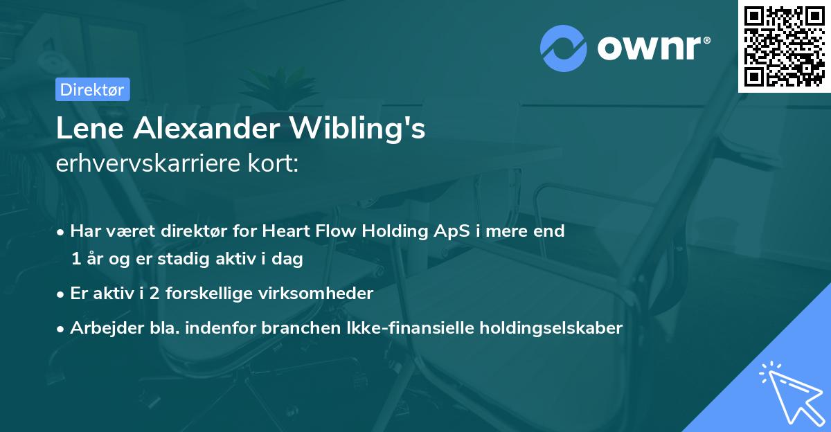 Lene Alexander Wibling's erhvervskarriere kort