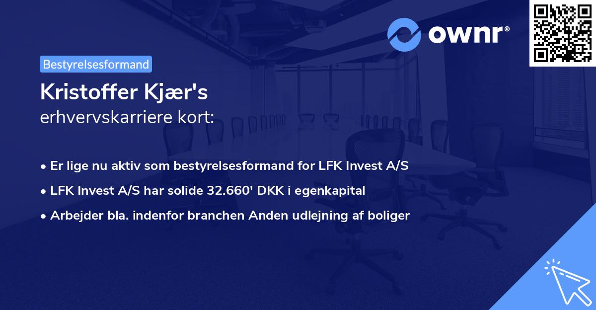 Kristoffer Kjær's erhvervskarriere kort