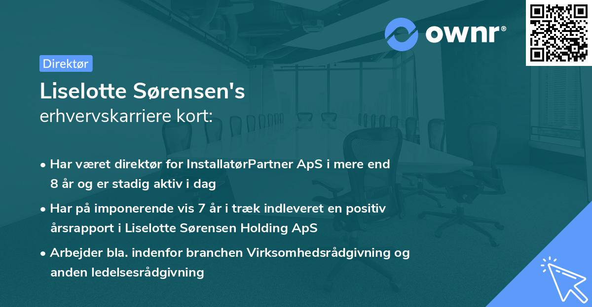 Liselotte Sørensen's erhvervskarriere kort