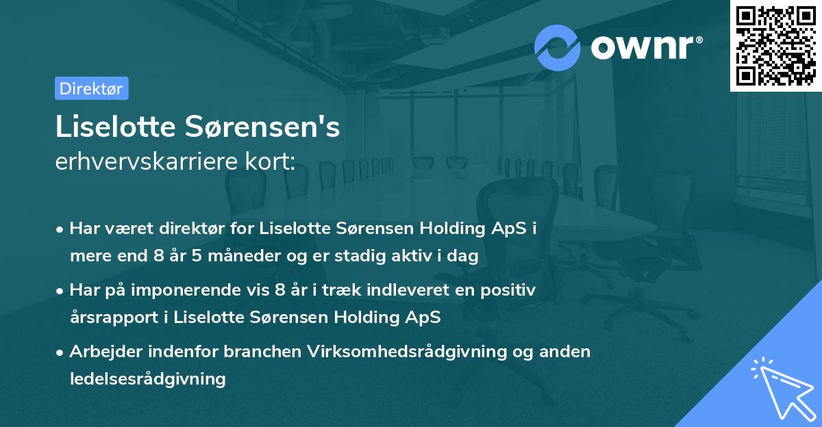 Liselotte Sørensen's erhvervskarriere kort