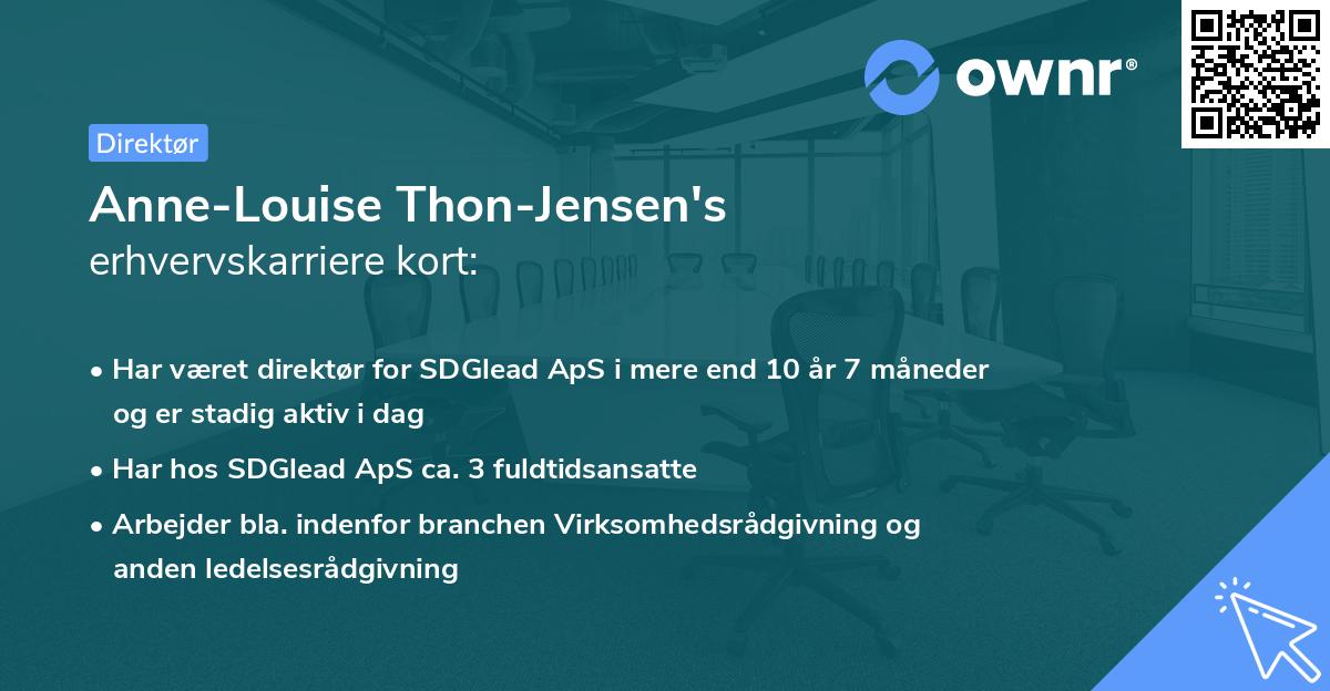 Anne-Louise Thon-Jensen's erhvervskarriere kort