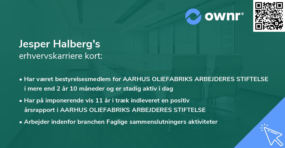 Jesper Halberg's erhvervskarriere kort