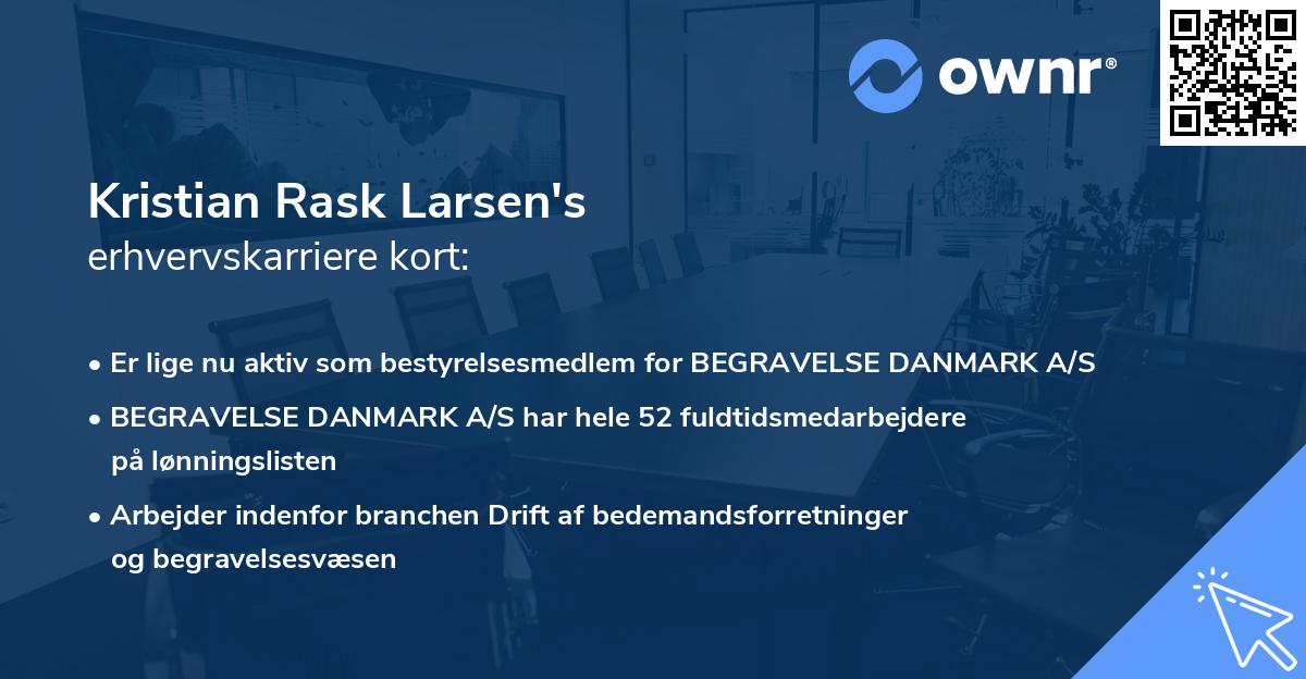 Kristian Rask Larsen's erhvervskarriere kort