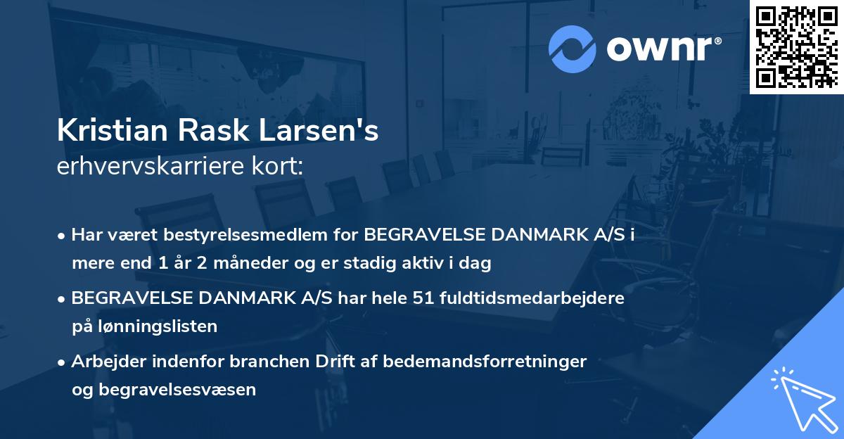 Kristian Rask Larsen's erhvervskarriere kort