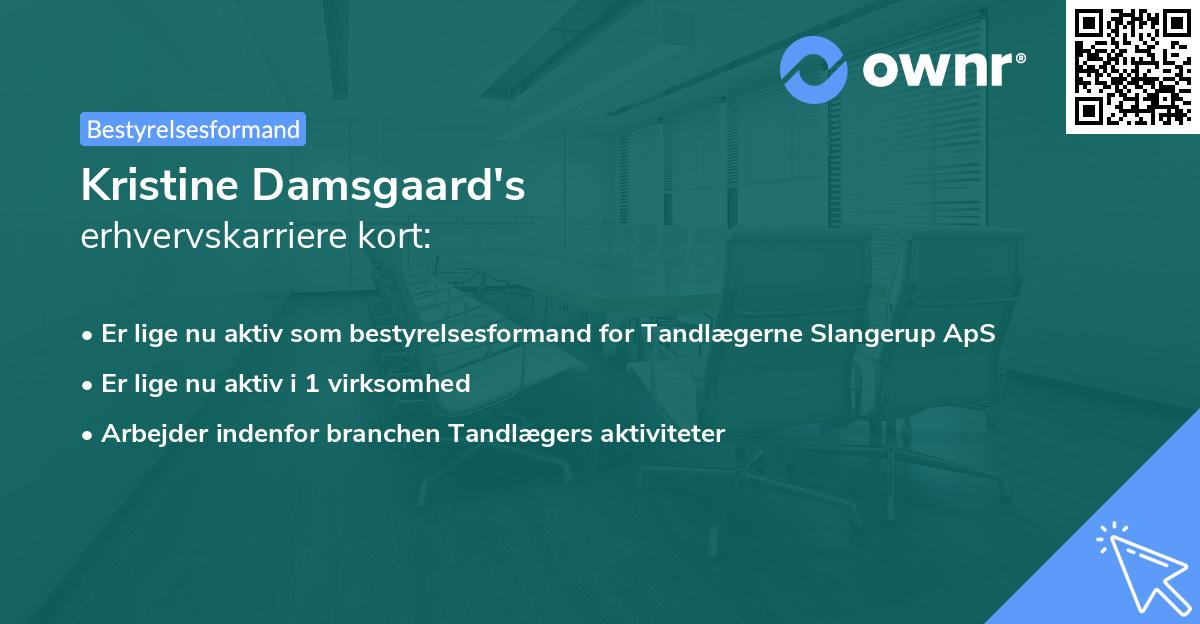 Kristine Damsgaard's erhvervskarriere kort