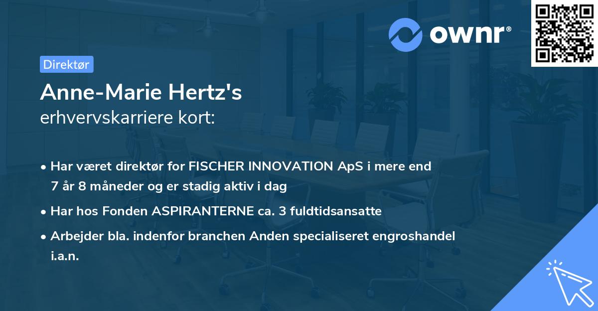 Anne-Marie Hertz's erhvervskarriere kort