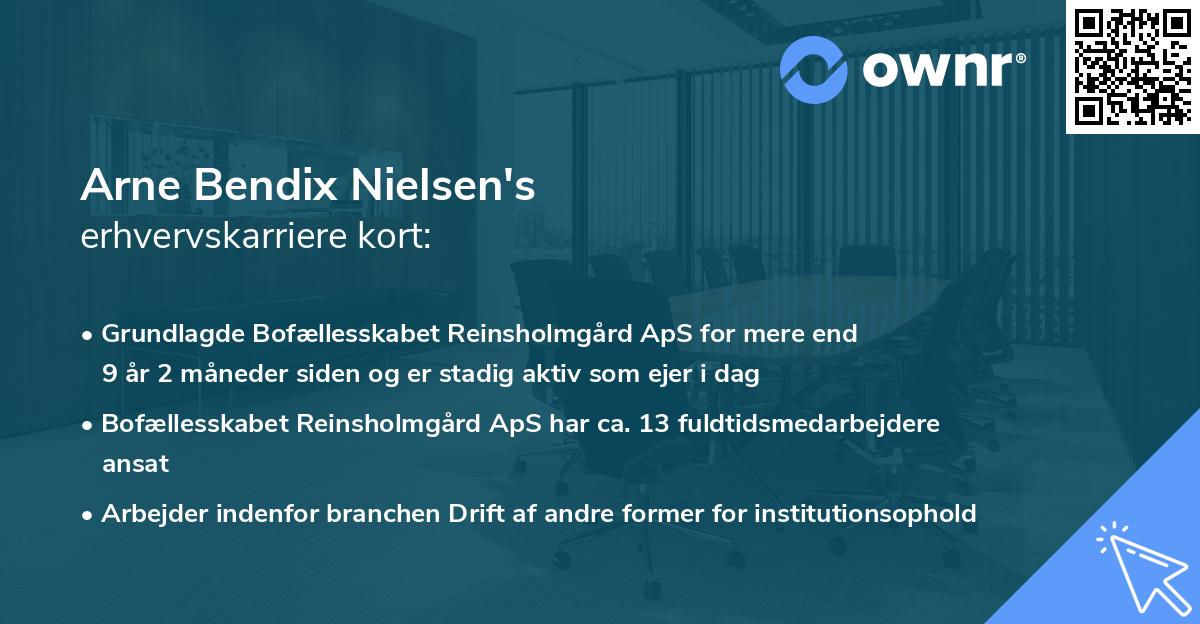 Arne Bendix Nielsen's erhvervskarriere kort