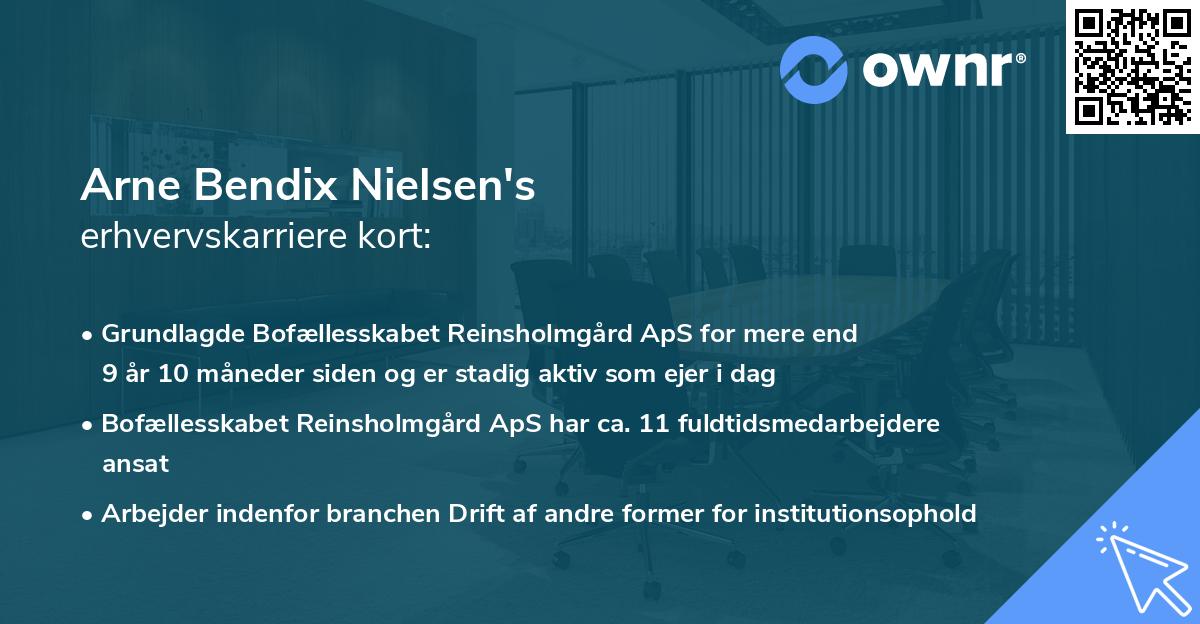 Arne Bendix Nielsen's erhvervskarriere kort