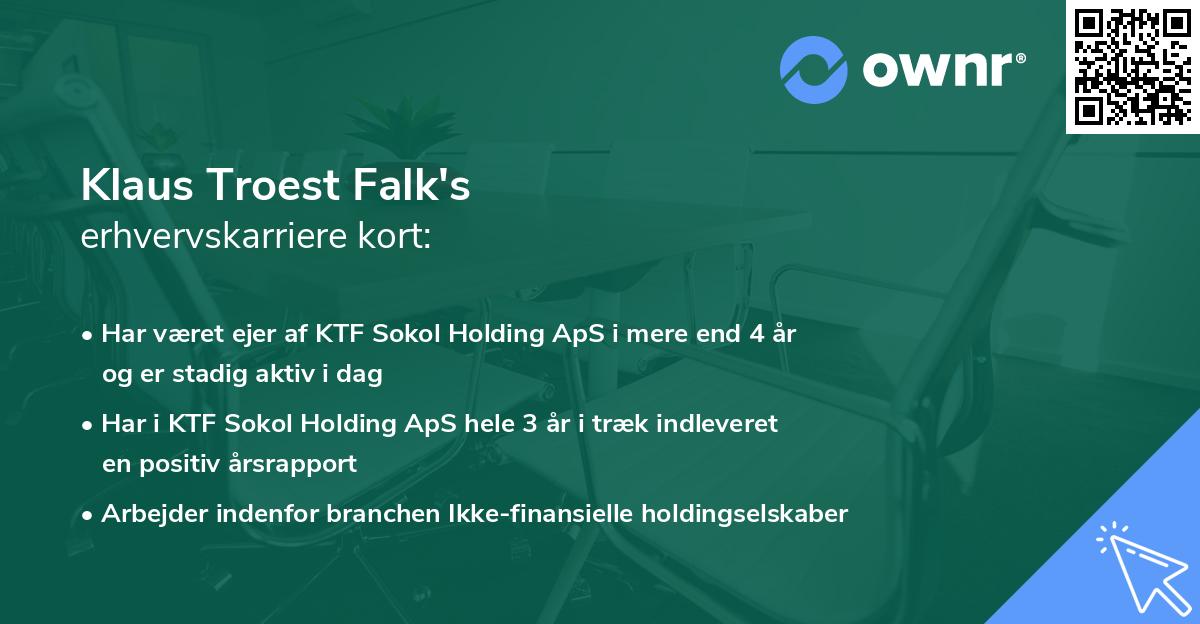 Klaus Troest Falk's erhvervskarriere kort