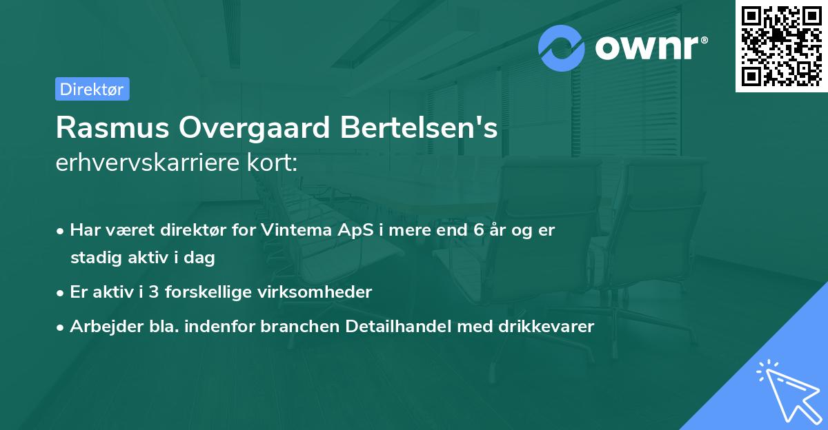 Rasmus Overgaard Bertelsen's erhvervskarriere kort