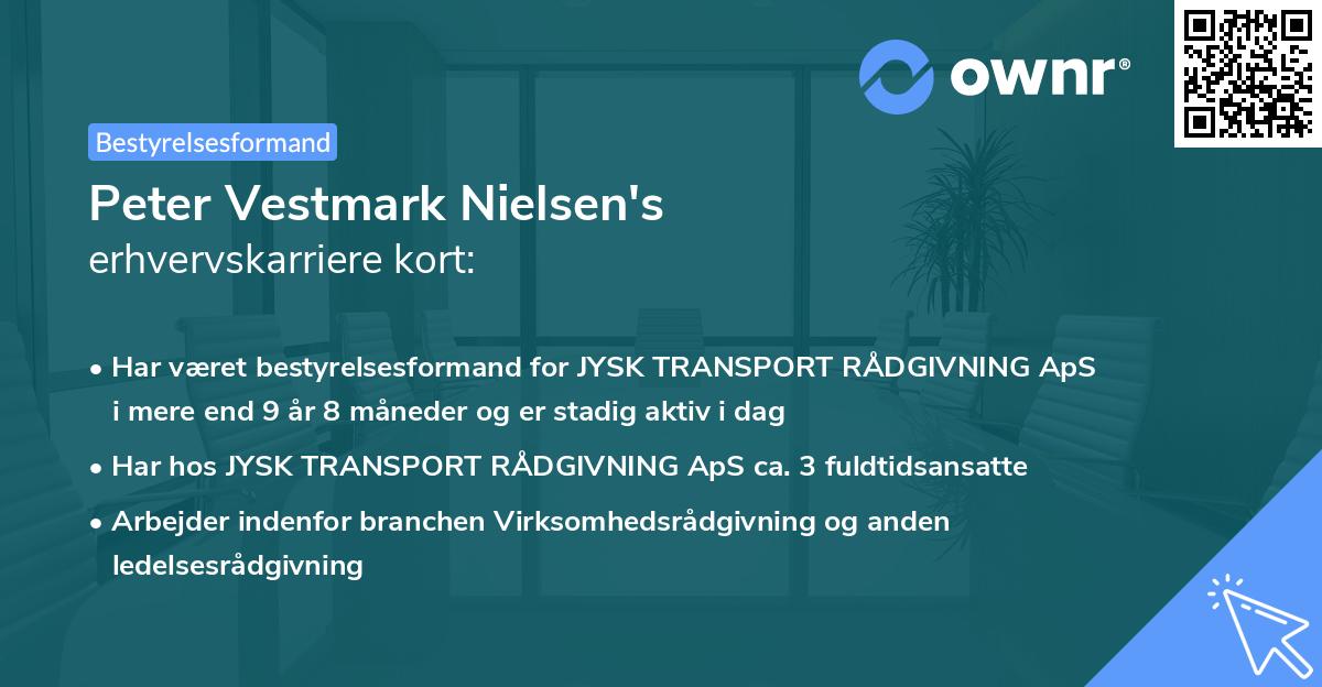 Peter Vestmark Nielsen's erhvervskarriere kort