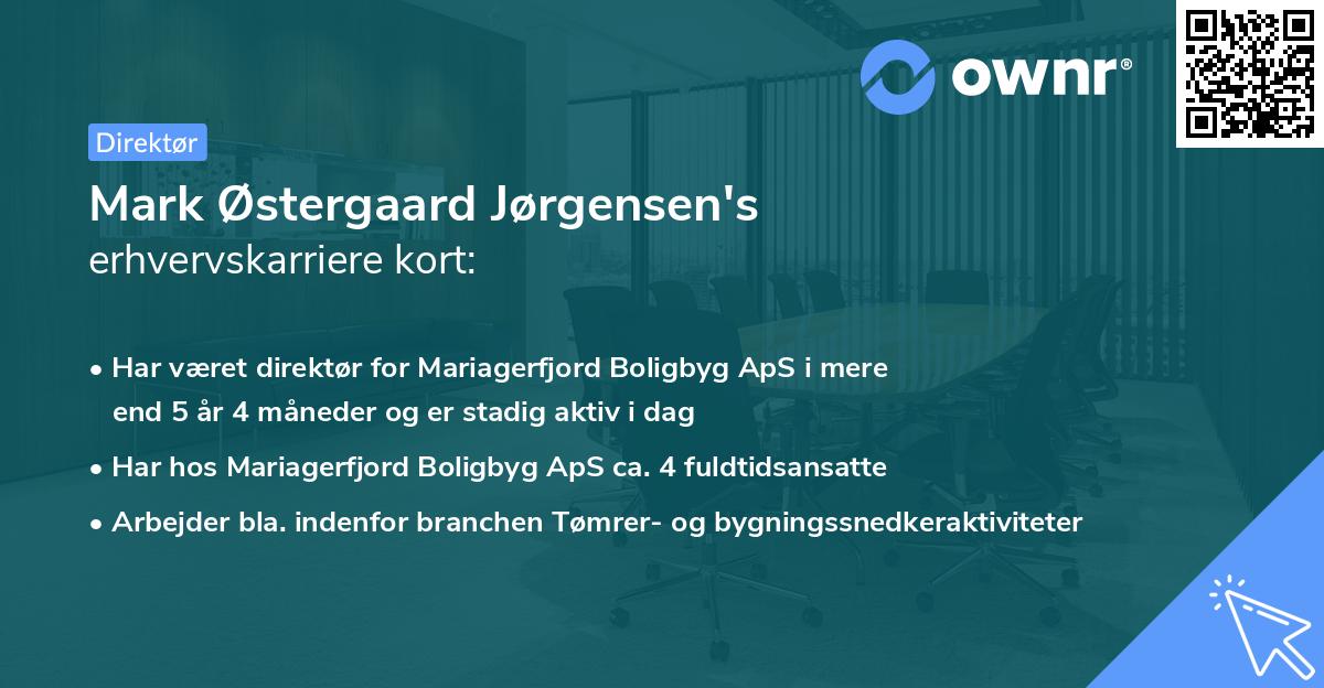 Mark Østergaard Jørgensen's erhvervskarriere kort