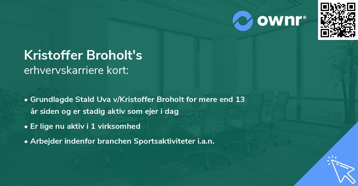 Kristoffer Broholt's erhvervskarriere kort
