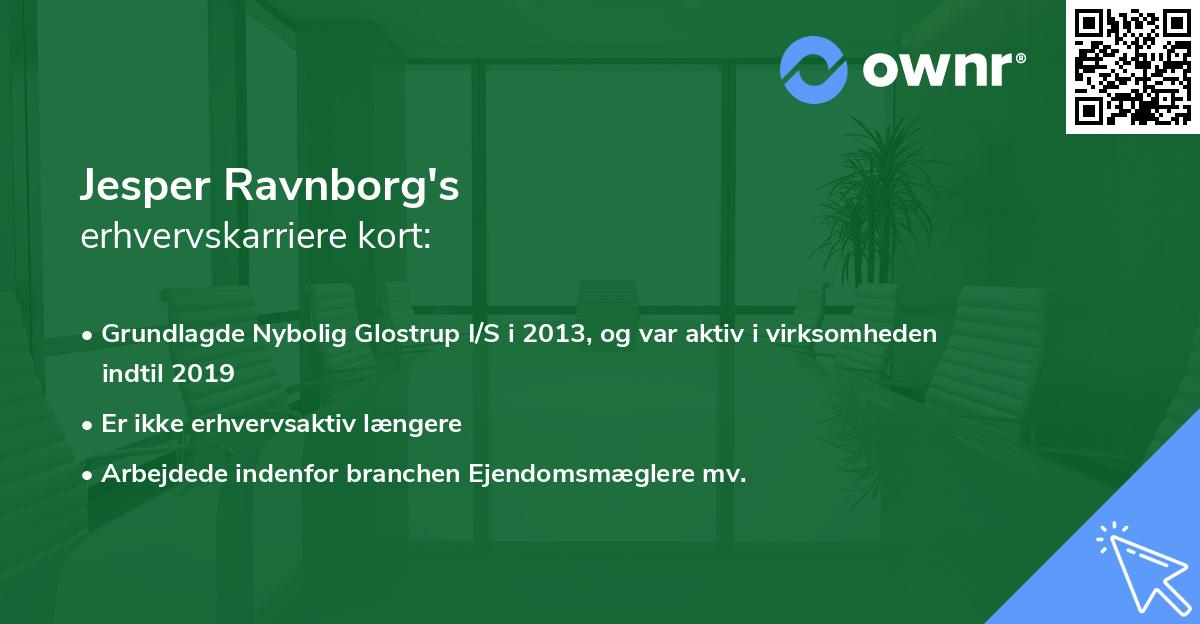Jesper Ravnborg's erhvervskarriere kort